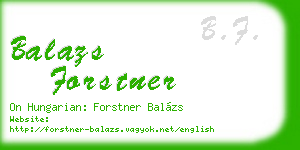 balazs forstner business card