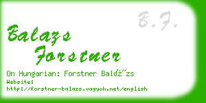 balazs forstner business card